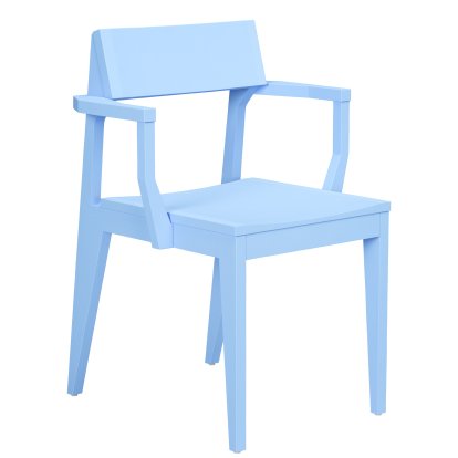 Chaise Schulz avec accotoirs, Non rembourré, Frêne bleu ciel