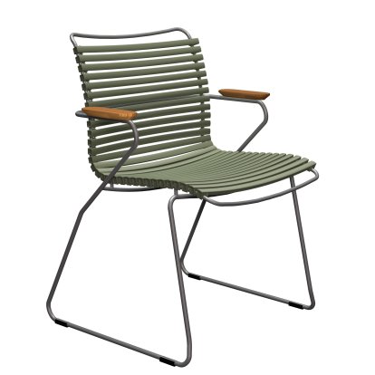 Chaise Click , Avec accotoirs, Vert olive