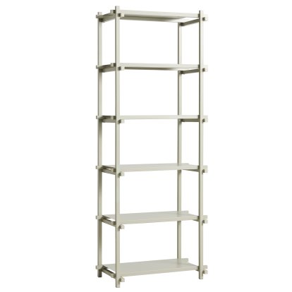 Étagère Woody, H 196,5 cm x L 75,5 cm, Gris fumé / gris fumé