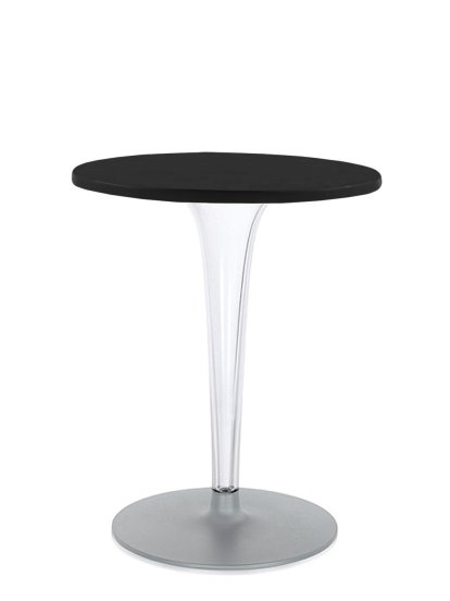 Table à manger TopTop, Rond Ø 60 x H 72 cm, Werzalit inrayable, Noir