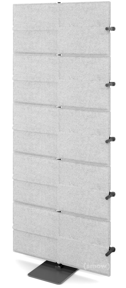 Extension panneaux acoustiques USM Privacy, Avec raccord d'angle (pour angle de 90°), 1,79 m (5 éléments), Gris clair 