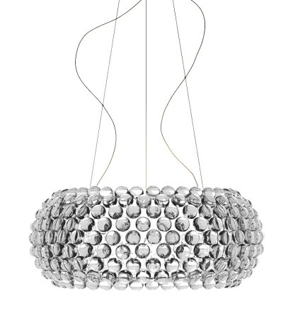 Suspension Caboche Plus, grande (H 28 x ø 70 cm), Transparent
