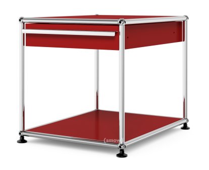 Table d'appoint USM Haller avec tiroir, Rouge rubis USM