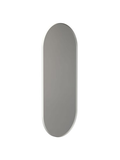 Unu Miroir ovale, H 140 x L 60 cm, Blanc mat