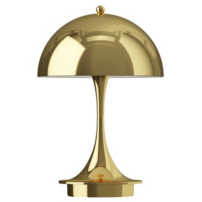 Lampe Panthella 160 portable, Laiton métallisé