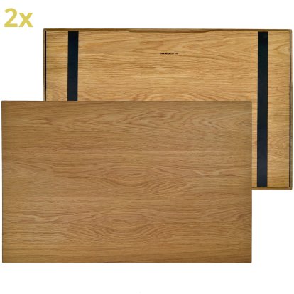 Plateau en bois (set de 2) pour étagères USM Haller, taille L, 75 cm x 50 cm, Chêne, huilé naturel