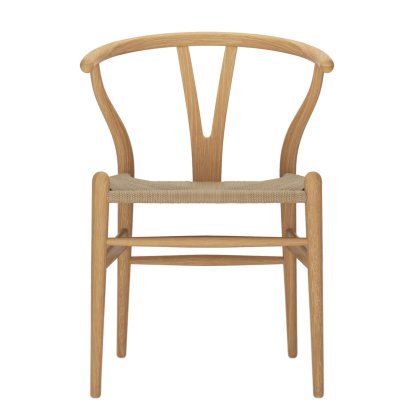 CH24 Wishbone Chair, Chêne huilé, Paillage naturel