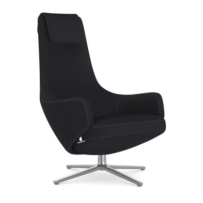 Fauteuil Repos, Fauteuil Repos, Tissu Cosy 2 noir mérinos, 45 cm, Poli