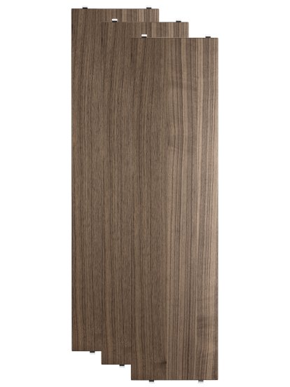 Planche String System (lot de 3), 78 x 20 cm, Placage noyer