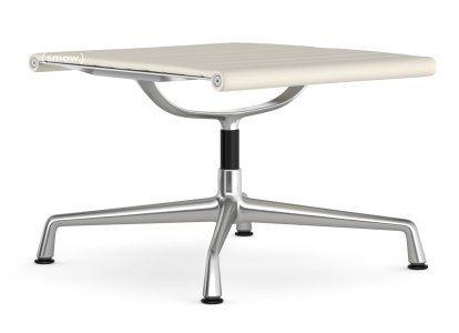 Aluminium Chair EA 125, Piétement poli, Cuir Premium F, Neige