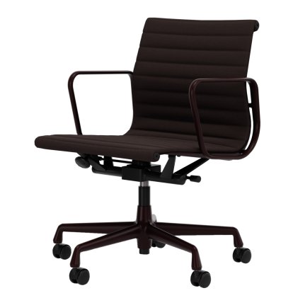 Aluminium Chair EA 117, Aluminium revêtu par poudre couleur bordeaux foncé, Hopsak, Marron / marron marais