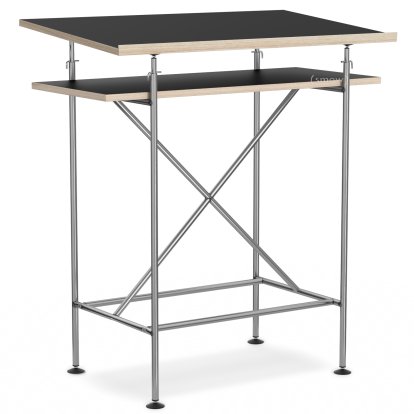 Pupitre Milla, 70cm, Brut, Mélaminé noir avec bords chêne