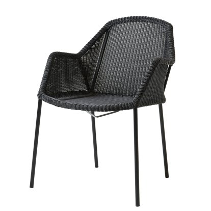 Chaise Breeze, Noir, Sans revêtement d'assise rembourré, Sans housse de coussin