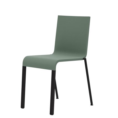 Chaise .03, Empilable, Pieds thermolaqué noir, Sans accotoirs, Menthe