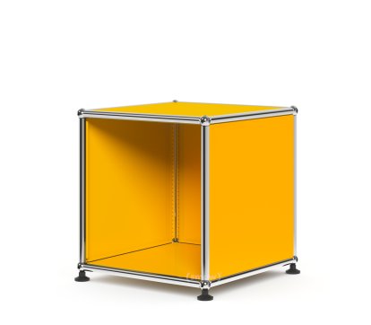 Table d'appoint USM Haller pour salle d'attente, H 35 x L 35 x P 35 cm, Jaune or RAL 1004