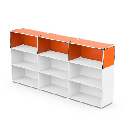 Kit d'extension verticale USM Haller 3, Orange pur RAL 2004, 35 cm
