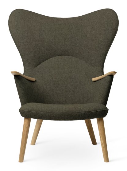 Chaise CH78 Mama Bear , Fiord - vert , Chêne savonné, Sans coussin pour la nuque