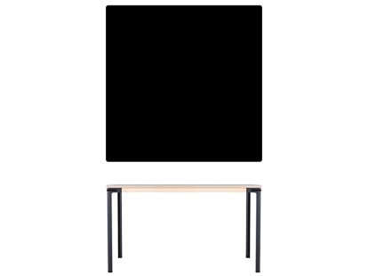 Table Seiltänzer, 75 x 120 x 120 cm, Linoleum noir, Noir