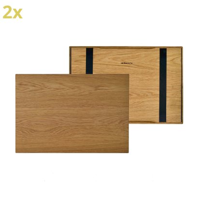 Plateau en bois (set de 2) pour étagères USM Haller, taille L, 50 cm x 35 cm, Chêne, huilé naturel