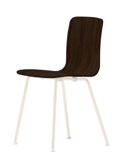 HAL Ply Tube, Chêne foncé, Revêtement thermolaqué ivoire, Sans revêtement de l'assise