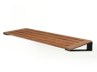 Knax Rack pour chaussures, Rack 8 (80 cm), Noyer huilé, Noir