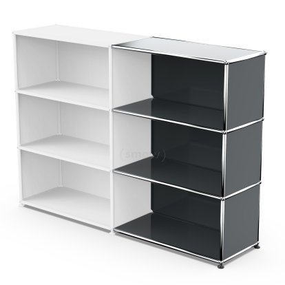 Kit d’extension horizontale USM Haller 3, Anthracite RAL 7016, 35 cm
