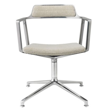 Chaise Swivel 452, Poli, Piètement fixe, Mélange viscose-laine, wavy