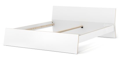 Lit Stockholm, 180 x 200 cm, Blanc, Avec tête de lit, Sans sommier