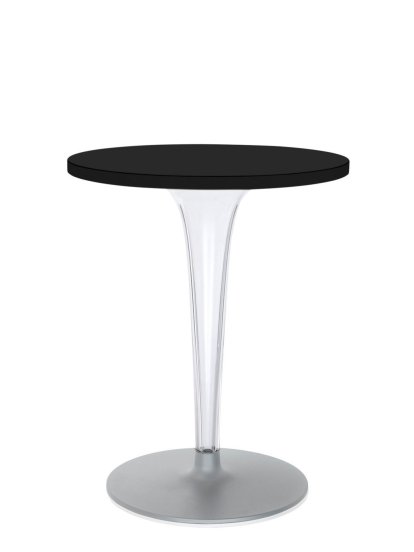 Table à manger TopTop, Rond Ø 60 x H 72 cm, Stratifié, Noir