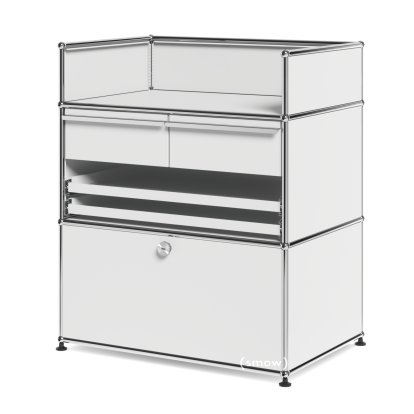 Meuble d'appoint médical USM Haller, Gris clair RAL 7035, Sans serrures