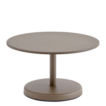 Table d'appoint Linear Steel, Ø 70 x H 40 cm, Taupe