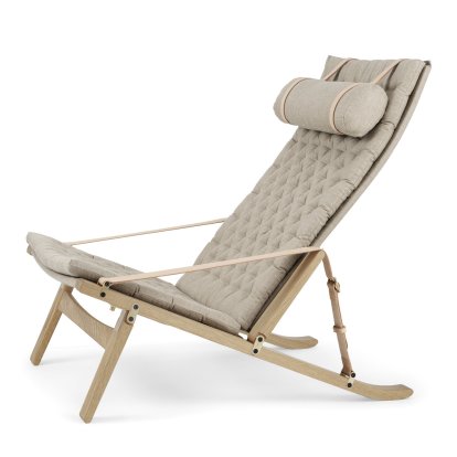 FK10 / FK11 Plico Chair, Dossier haut (FK10), Chêne laqué blanc