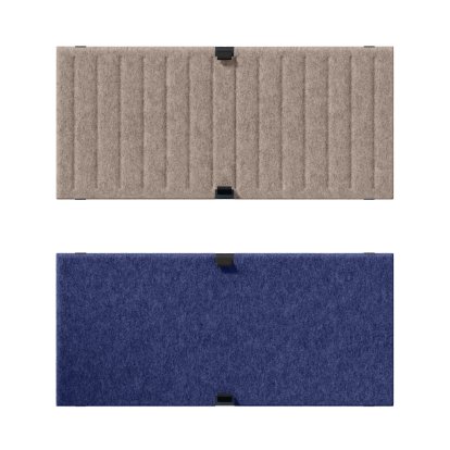 Soft Panel USM Haller Duo pour étagère USM, 75 cm x 35 cm, Taupe / Bleu foncé