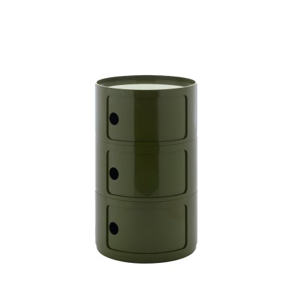 Componibili Big conteneur, 3 tiroirs, Vert, Sans roulettes