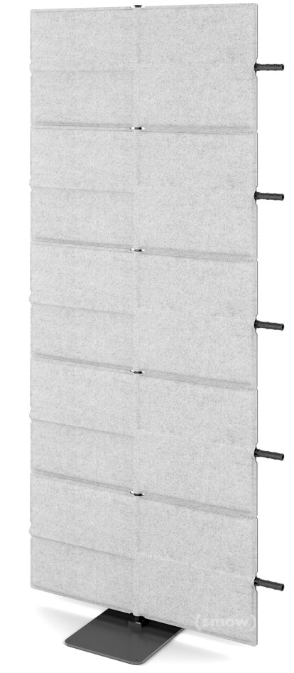 Extension panneaux acoustiques USM Privacy, Avec connecteur de panneaux (pour murs droits), 1,79 m (5 éléments), Gris clair 