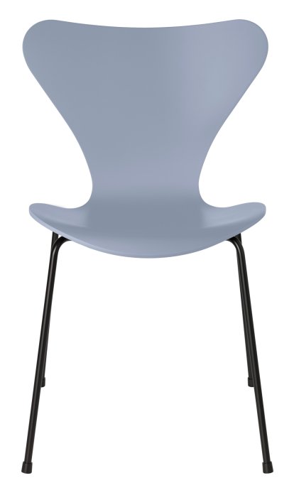 Chaise Série 7 3107, Laqué, Bleu lavande, Noir