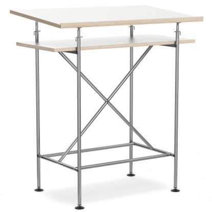 Pupitre Milla, 70cm, Brut, Mélaminé blanc avec bords chêne