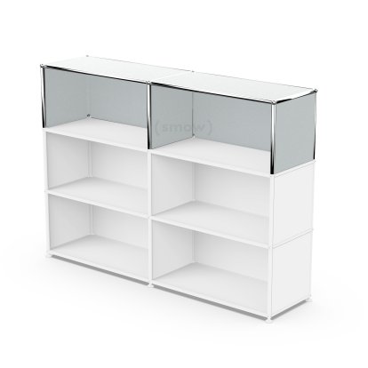 Kit d'extension verticale USM Haller 2, Argent mat USM, 35 cm