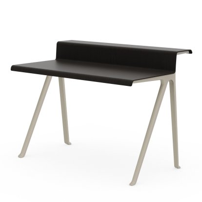 Bureau Courier , Chêne foncé, vernis de protection, Revêtement thermolaqué craie