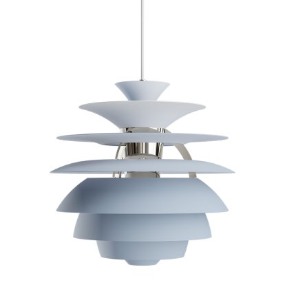 Suspension PH Snowball, Dusty blue / Chrome