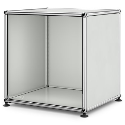 Table de chevet USM Haller ouverte, Gris clair RAL 7035