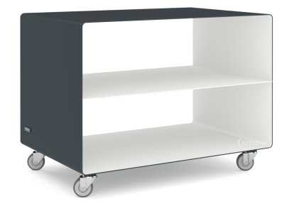 Caisson à roulettes R 103, Bicolore   , Gris anthracite (RAL 7016) - Blanc pur (RAL 9010), Roulettes industrielles
