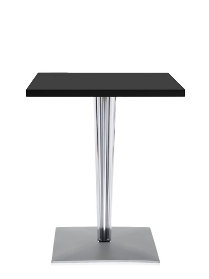 Table à manger TopTop, Rectangulaire H 72 x l 60 x L 60 cm, Stratifié, Noir