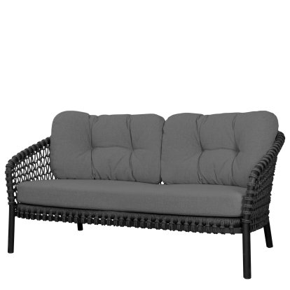 Grand canapé 2 places Ocean Lounge, Open soft Rope – Dark grey, AirTouch - Gris