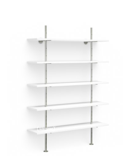 Étagère Eiermann, Mélaminé blanc, 140 cm, 200 cm
