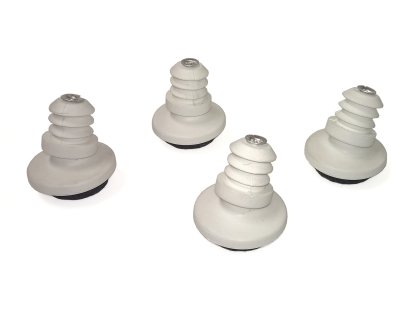 Patins (1 lot) pour chaises Vitra, Pour HAL Tube/JILL Tube, Patins en feutre pour sols durs, blanc