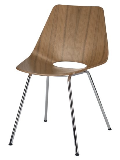 S 661, Noyer verni transparent, Chromé