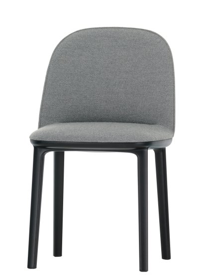 Softshell Side Chair, Gris sierra, Patins en feutre pour sols durs