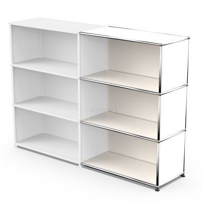 Kit d’extension horizontale USM Haller 3, Blanc pur RAL 9010, 35 cm