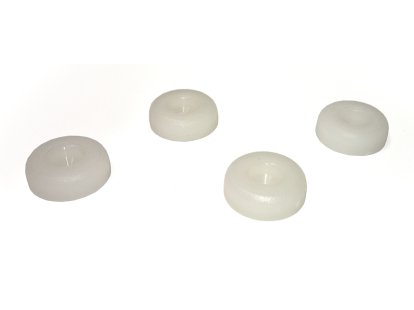Patins (1 lot) pour chaises Vitra, Pour DAW/DSW/DKW, Patins pour moquette, blanc